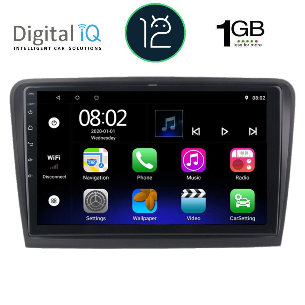 DIGITAL IQ RTB 1604_GPS (10inc) MULTIMEDIA TABLET OEM SKODA SUPERB mod. 2008-2015