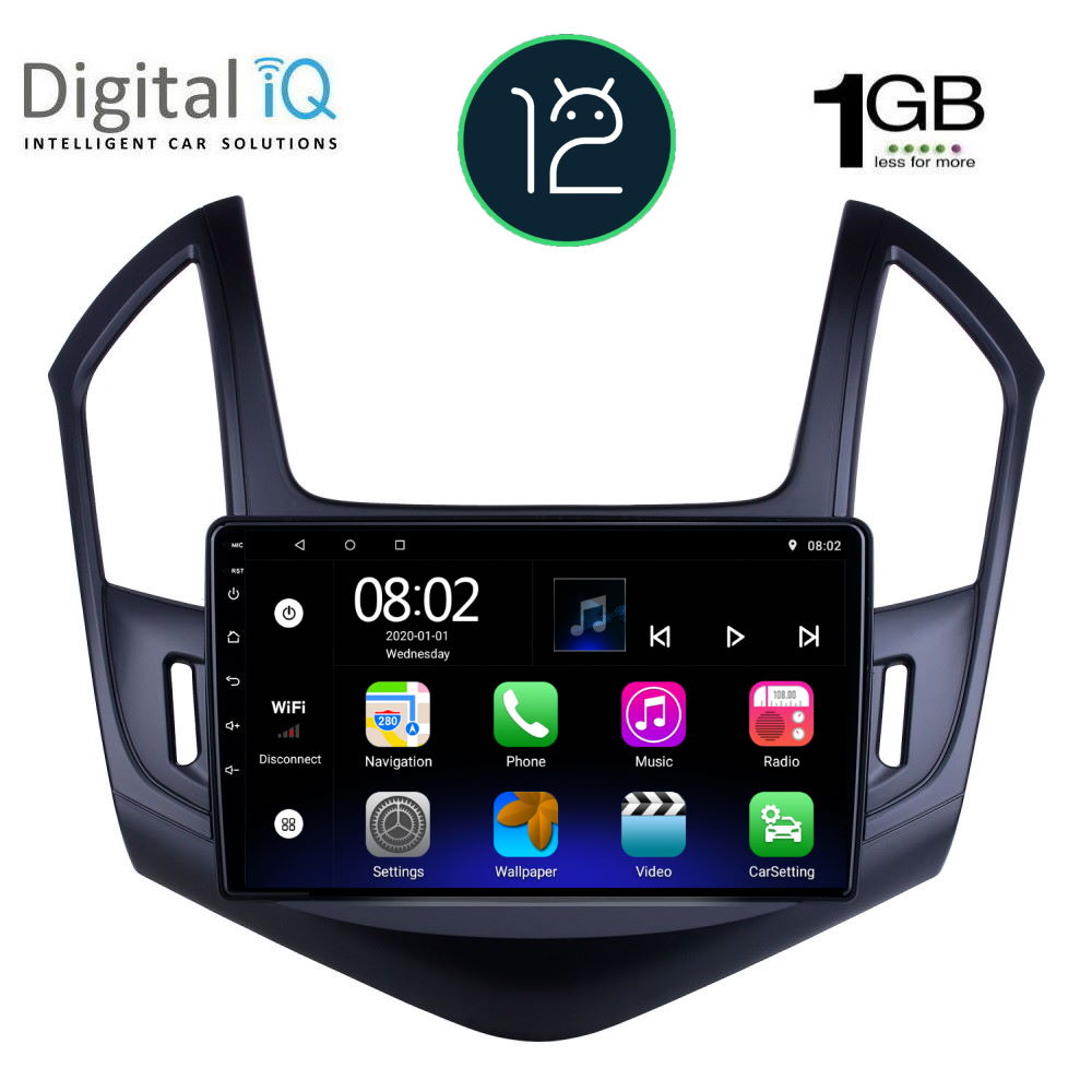 DIGITAL IQ RTA 1077_GPS (9inc) MULTIMEDIA TABLET OEM CHEVROLET CRUZE mod. 2013-2015