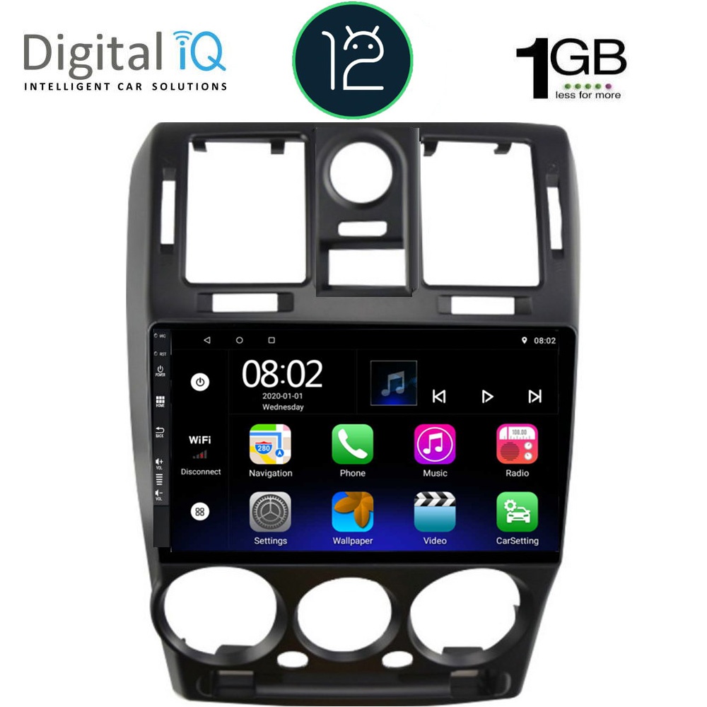 DIGITAL IQ RTB 1222_GPS (9inc) MULTIMEDIA TABLET OEM HYUNDAI GETZ mod. 2002-2011