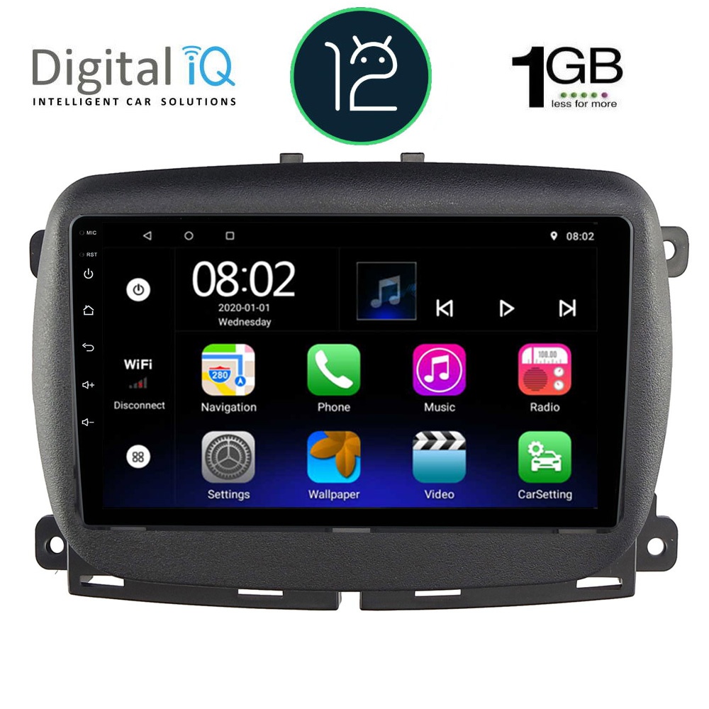 DIGITAL IQ RTA 1131_GPS (9inc) MULTIMEDIA TABLET OEM FIAT 500 mod. 2016&gt;