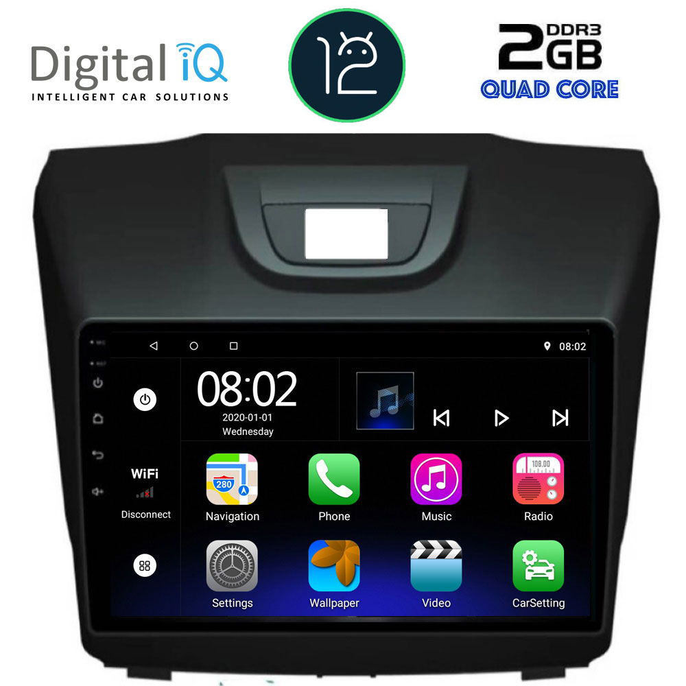 DIGITAL IQ RTB 2255_GPS (9inc) MULTIMEDIA TABLET OEM ISUZU DMAX mod. 2012-2020