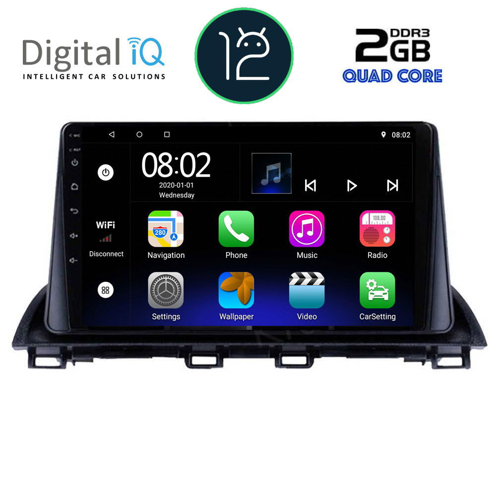 DIGITAL IQ RTB 2367_GPS (9inc) MULTIMEDIA TABLET OEM MAZDA 3 mod. 2014&gt;