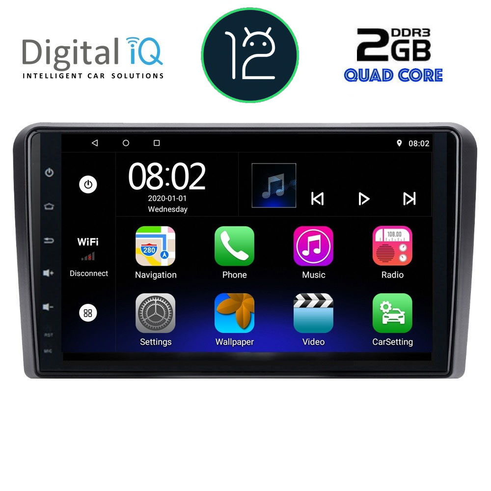 DIGITAL IQ RTB 2003_GPS (9inc)  MULTIMEDIA TABLET OEM AUDI A3 mod. 2003-2012