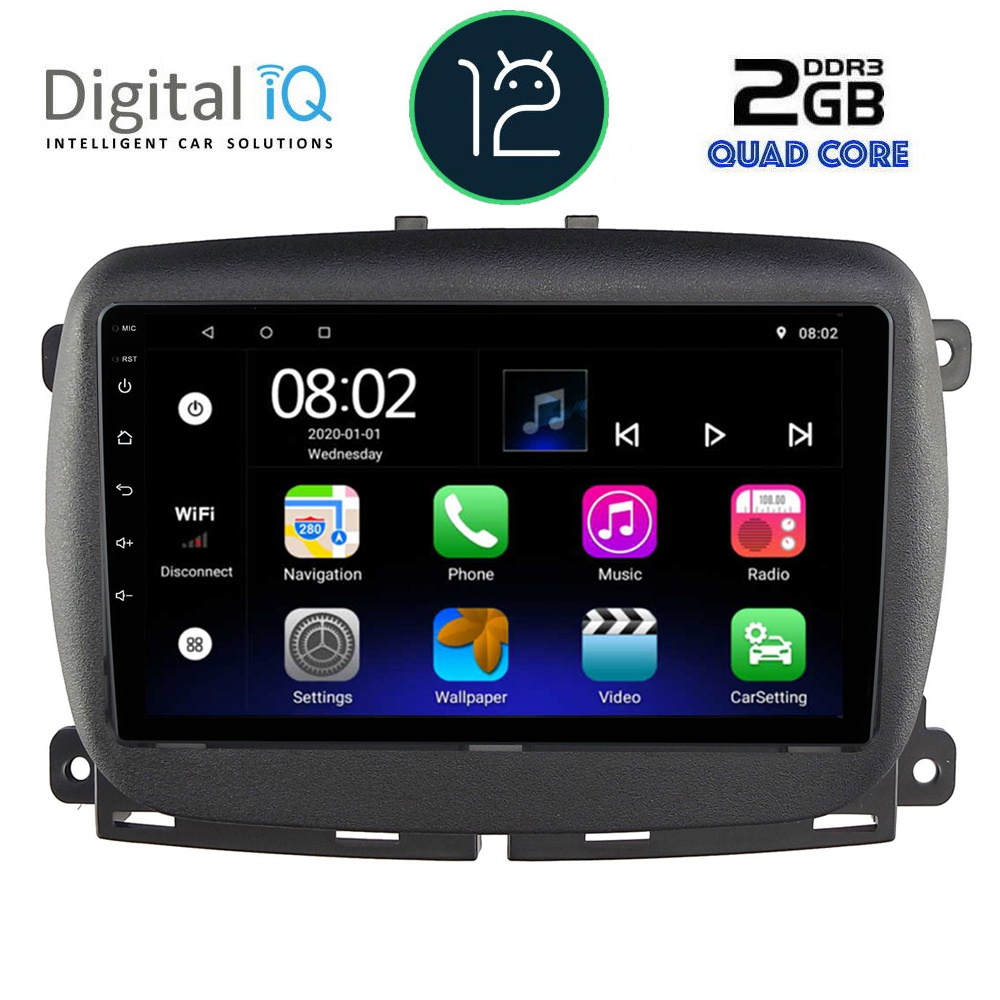 DIGITAL IQ RTB 2131_GPS (9inc) MULTIMEDIA TABLET OEM FIAT 500 mod. 2016&gt;