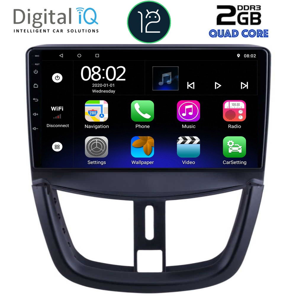 DIGITAL IQ RTB 2507_GPS (9inc) MULTIMEDIA TABLET OEM PEUGEOT 207 mod. 2007&gt;