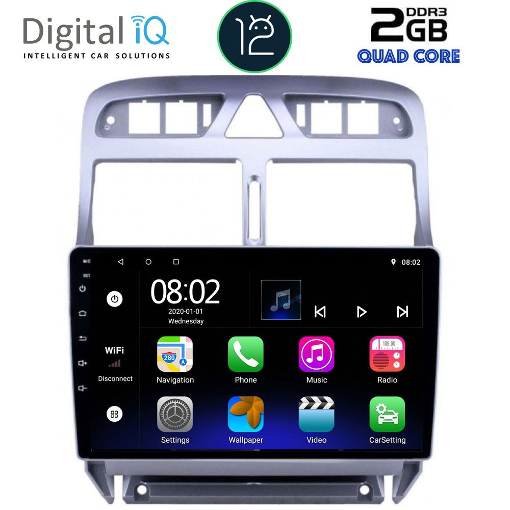 DIGITAL IQ RTB 2512_GPS (9inc) MULTIMEDIA TABLET OEM PEUGEOT 307 mod. 2001-2008