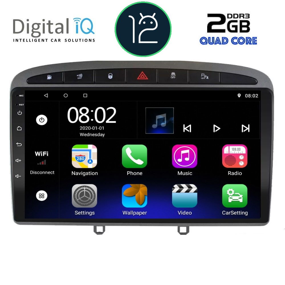 DIGITAL IQ RTB 2513_GPS (9inc) MULTIMEDIA TABLET OEM PEUGEOT 308 mod. 2007-2012