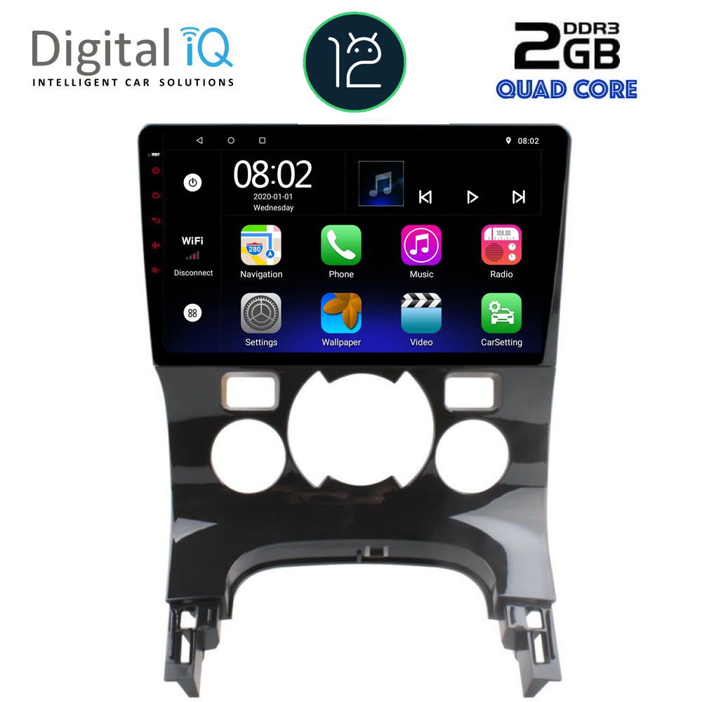 DIGITAL IQ RTB 2515_GPS CLIMA (9inc) MULTIMEDIA TABLET OEM PEUGEOT 3008 mod. 2008-2016 με CLIMA