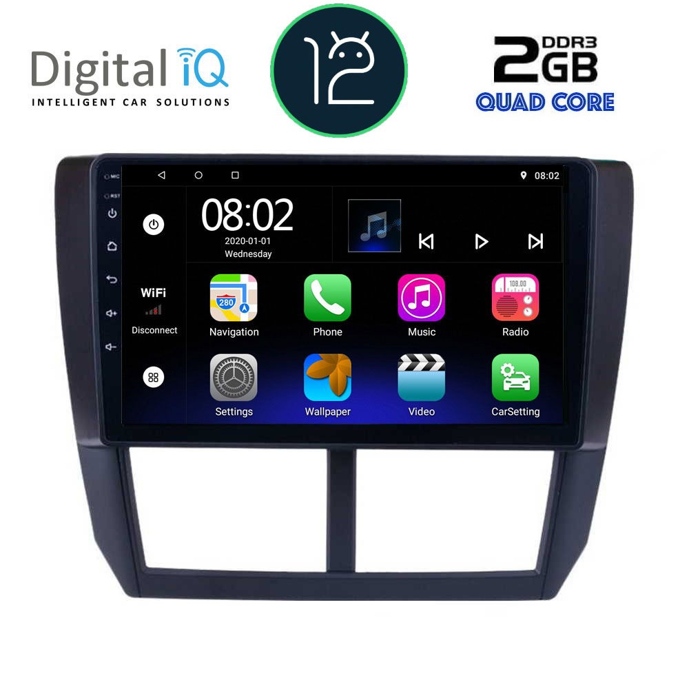 DIGITAL IQ RTB 2662_GPS (9inc) MULTIMEDIA TABLET OEM SUBARU FORESTER - IMPREZA - XV mod. 2008-2013