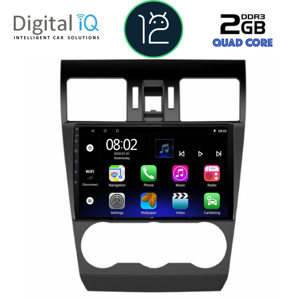 DIGITAL IQ RTB 2663_GPS (9inc) MULTIMEDIA TABLET OEM SUBARU FORESTER - IMPREZA - XV mod. 2013-2019