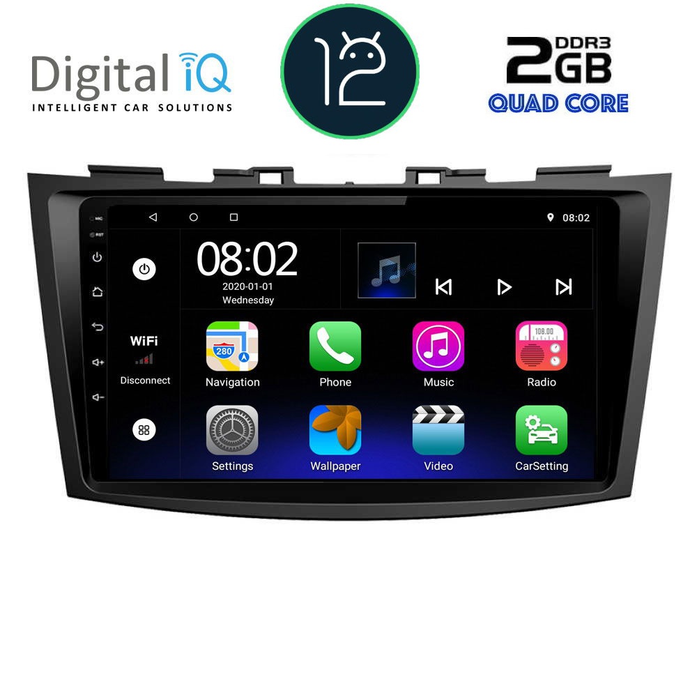 DIGITAL IQ RTB 2685_GPS (9inc) MULTIMEDIA TABLET OEM SUZUKI SWIFT mod. 2011-2016