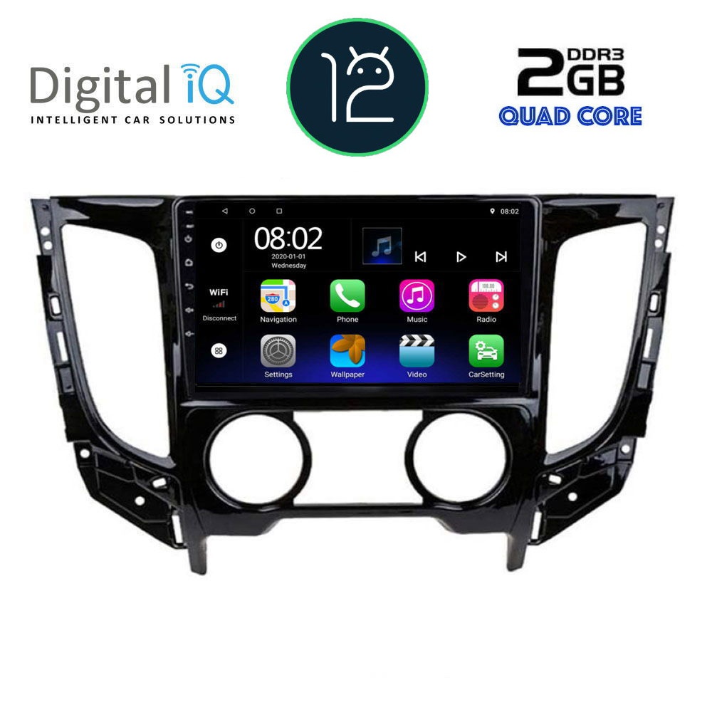 DIGITAL IQ RTB 2437_GPS A/C (9inc) MULTIMEDIA TABLET OEM MITSUBISHI L200 mod. 2015&gt; με A/C