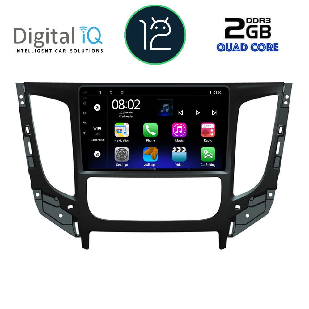 DIGITAL IQ RTB 2437_GPS CLIMA (9inc) MULTIMEDIA TABLET OEM MITSUBISHI L200 mod. 2015&gt; με CLIMA