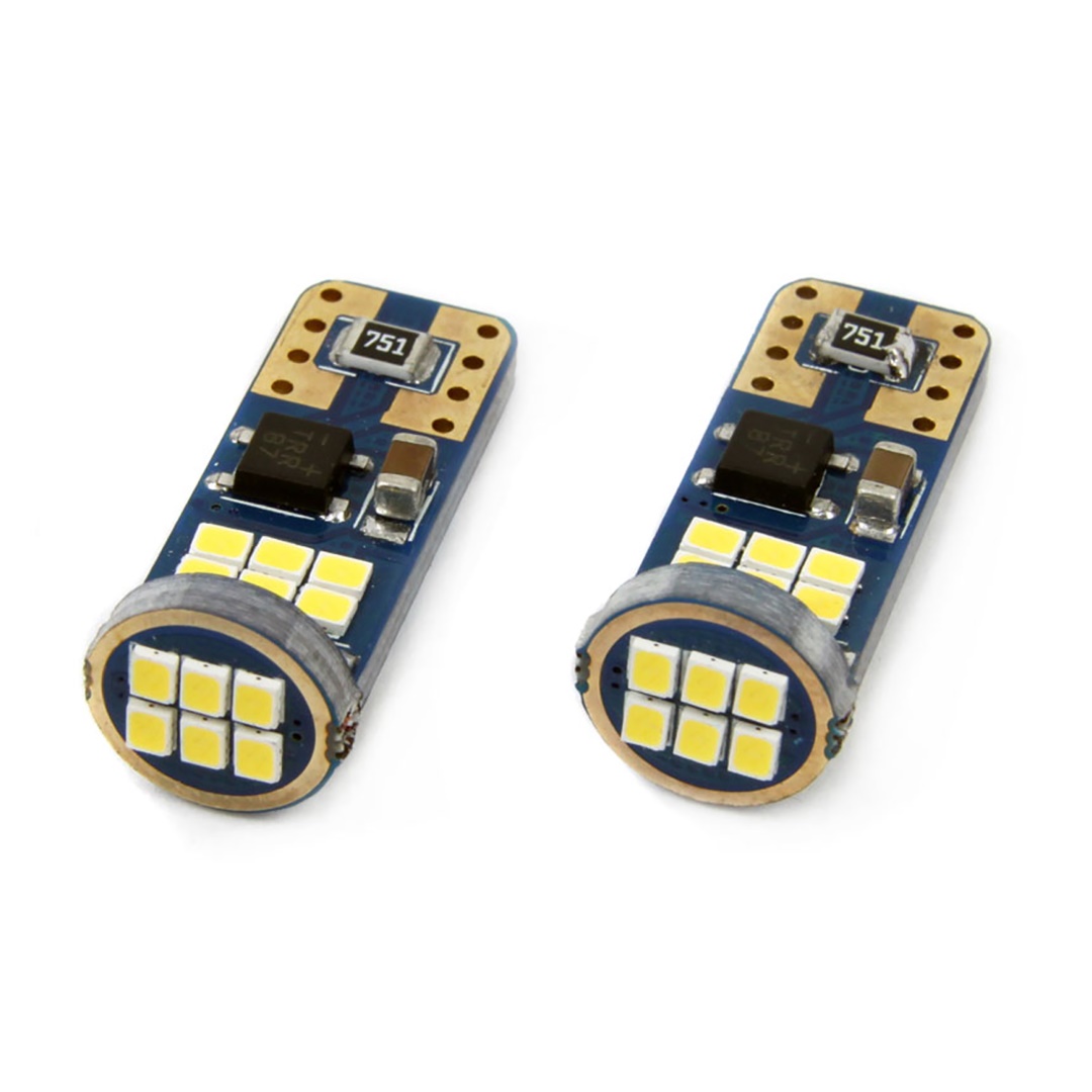 01292/AM T10 W5W 12/24V 2,2W LED 18xSMD2016 CAN-BUS ULTRA BRIGHT ΛΕΥΚΟ 5600K 10x25mm 2ΤΕΜ.