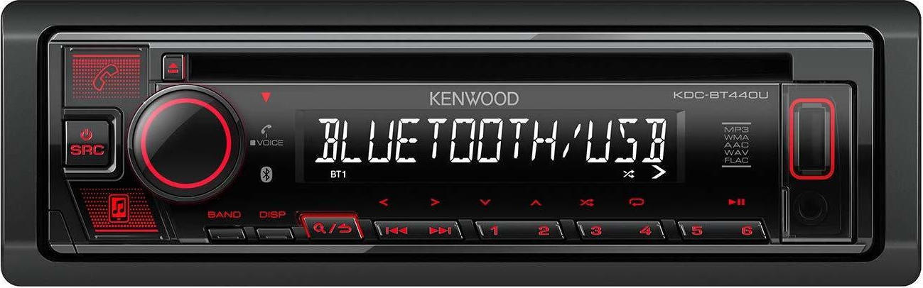 Kenwood KDC-BT440U Ηχοσύστημα Αυτοκινήτου Universal 1DIN (Bluetooth/USB/AUX) με Αποσπώμενη Πρόσοψη