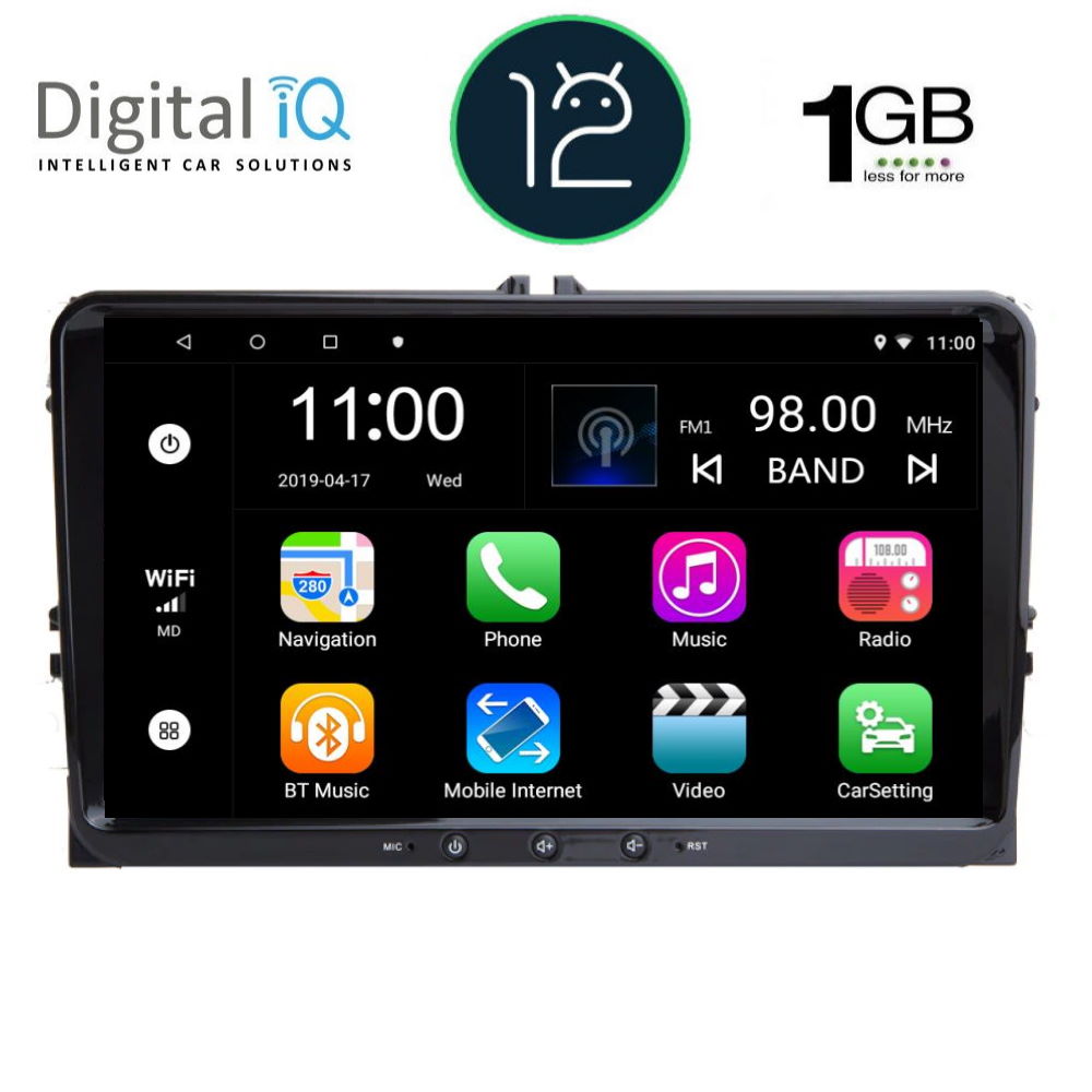 DIGITAL IQ RTB 189_GPS (9inc) MULTIMEDIA TABLET OEM SEAT - SKODA - VW mod. 2004-2014