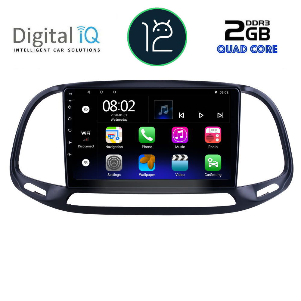 DIGITAL IQ RTB 2138_GPS (9inc) MULTEMDIA MULTIMEDIA TABLET OEM FIAT DOBLO – OPEL COMBO mod. 2015-2018