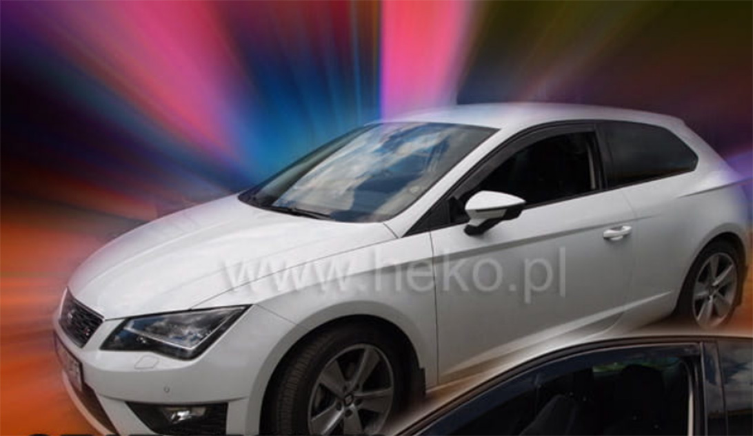 ΑΝΕΜ.28255 SEAT LEON 3 3D 2013R+ ΖΕΥΓΑΡΙ ΑΝΕΜΟΘΡΑΥΣΤΕΣ ΑΥΤΟΚΙΝΗΤΟΥ ΑΠΟ ΕΥΚΑΜΠΤΟ ΦΙΜΕ ΠΛΑΣΤΙΚΟ HEKO - 2 ΤΕΜ.