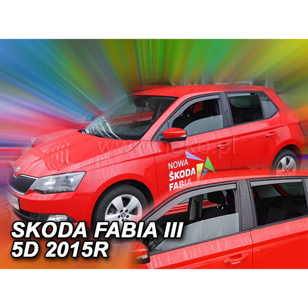 ΑΝΕΜ.SET28343 SKODA FABIA III 5D 2014+ HTB ΣΕΤ ΑΝΕΜΟΘΡΑΥΣΤΕΣ ΑΥΤΟΚΙΝΗΤΟΥ ΑΠΟ ΕΥΚΑΜΠΤΟ ΦΙΜΕ ΠΛΑΣΤΙΚΟ HEKO - 4 ΤΕΜ.