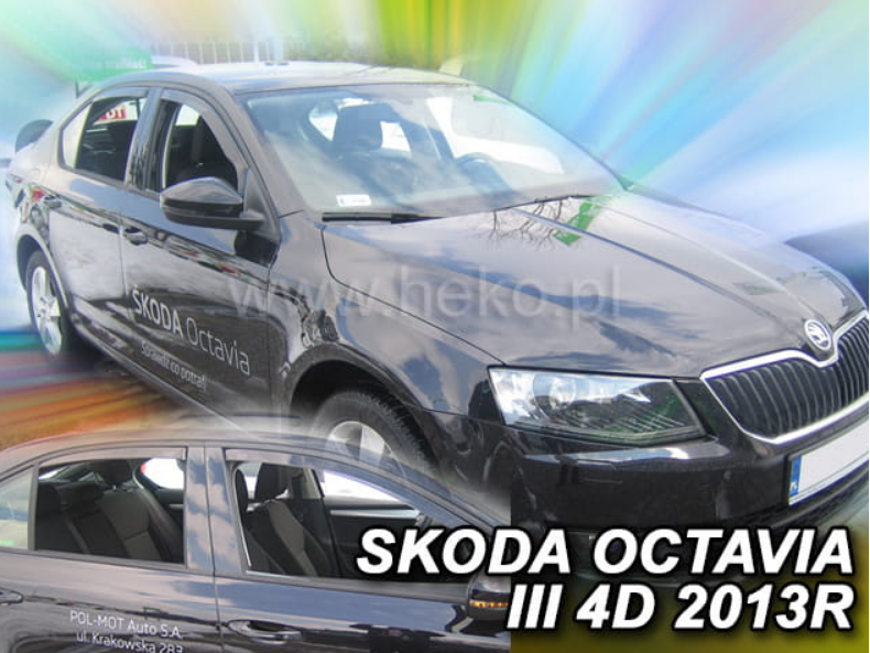 ΑΝΕΜ.SET28339 ΑΝΕΜΟΘΡΑΥΣΤΕΣ ΓΙΑ SKODA OCTAVIA III 5D LTB 2013+ ΣΕΤ ΑΥΤΟΚΙΝΗΤΟΥ ΑΠΟ ΕΥΚΑΜΠΤΟ ΦΙΜΕ ΠΛΑΣΤΙΚΟ HEKO - 4 ΤΕΜ.