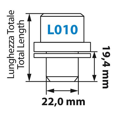 L.MG21157SU Μπουλόνια Ασφαλείας 14x1,50 19,44/42,6mm (22) ίσια με ροδέλα L010