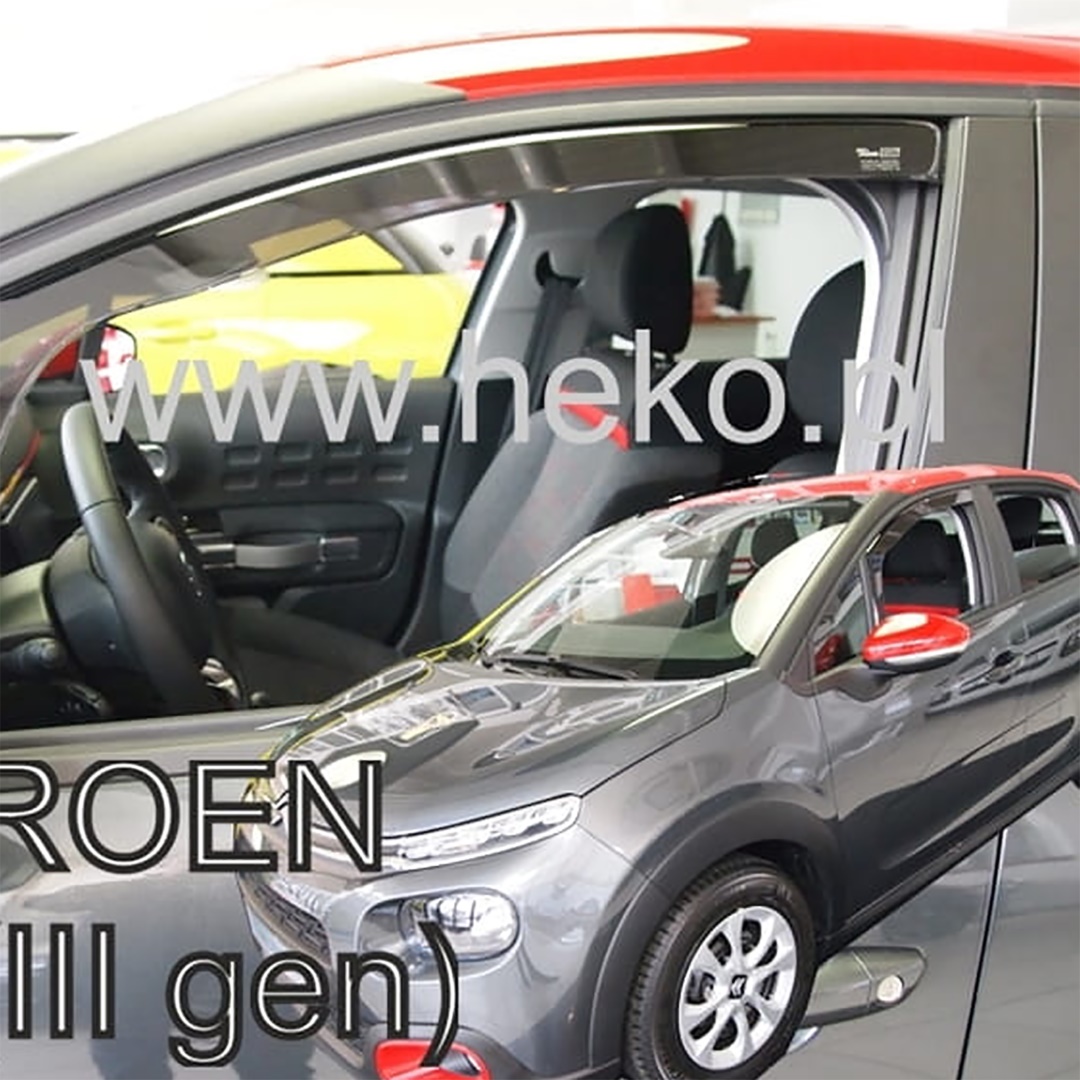 ΑΝΕΜ.12265 CITROEN C3 3 5D 2017+ ΖΕΥΓΑΡΙ ΑΝΕΜΟΘΡΑΥΣΤΕΣ ΑΠΟ ΕΥΚΑΜΠΤΟ ΦΙΜΕ ΠΛΑΣΤΙΚΟ HEKO - 2 ΤΕΜ.