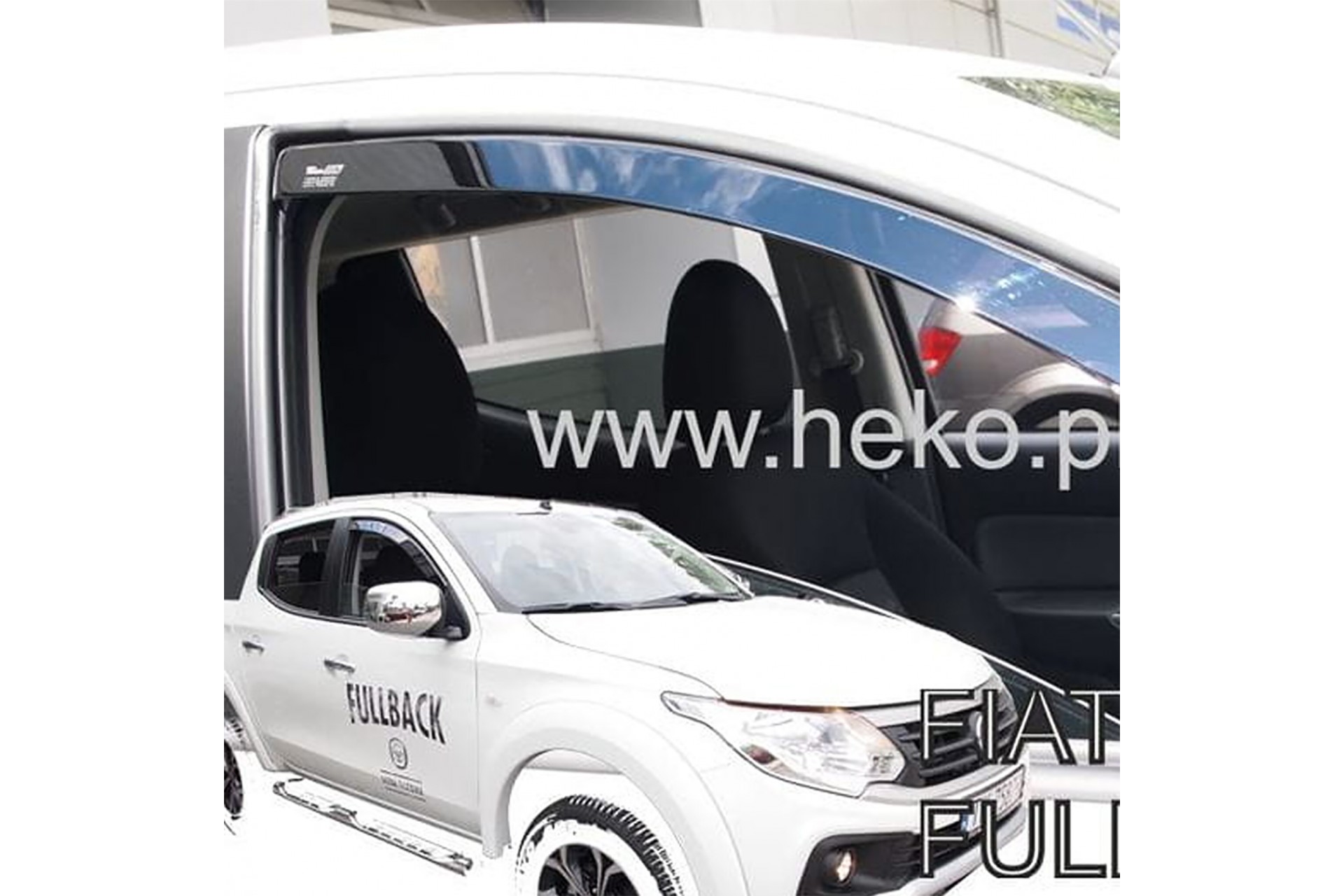 ΑΝΕΜ.15178 FIAT FULLBACK 4D 2016-2021 ΖΕΥΓΑΡΙ ΑΝΕΜΟΘΡΑΥΣΤΕΣ ΑΠΟ ΕΥΚΑΜΠΤΟ ΦΙΜΕ ΠΛΑΣΤΙΚΟ HEKO - 2 ΤΕΜ.