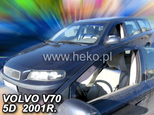 ΑΝΕΜ.31227 VOLVO V70 5D 2000+ ΚΟΜΒΙ / VOLVO XC70 5D 2000-2007   ΖΕΥΓΑΡΙ ΑΝΕΜΟΘΡΑΥΣΤΕΣ ΑΠΟ ΕΥΚΑΜΠΤΟ ΦΙΜΕ ΠΛΑΣΤΙΚΟ HEKO - 2 ΤΕΜ.