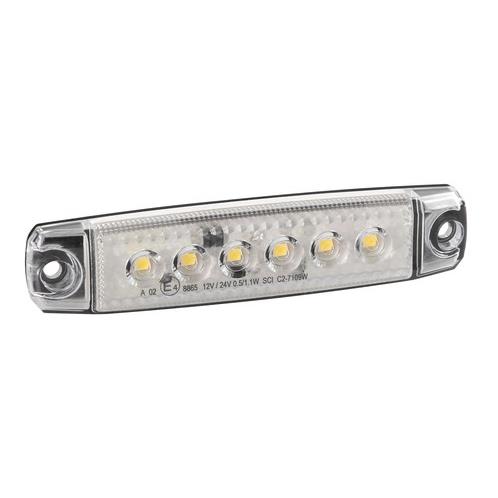 L9700.7 ΦΩΣ ΟΓΚΟΥ 6LED ΛΕΥΚΟ 12/24V 96mm ΑΔΙΑΒΡΟΧΟ 1ΤΕΜ.