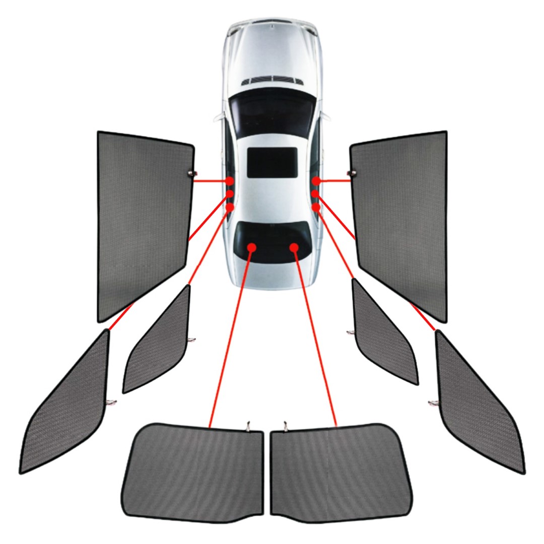 PVC.MB-GLE-5-B MERCEDES GLE W167 5D 2019+ ΚΟΥΡΤΙΝΑΚΙΑ ΜΑΡΚΕ CAR SHADES - 8 ΤΕΜ.