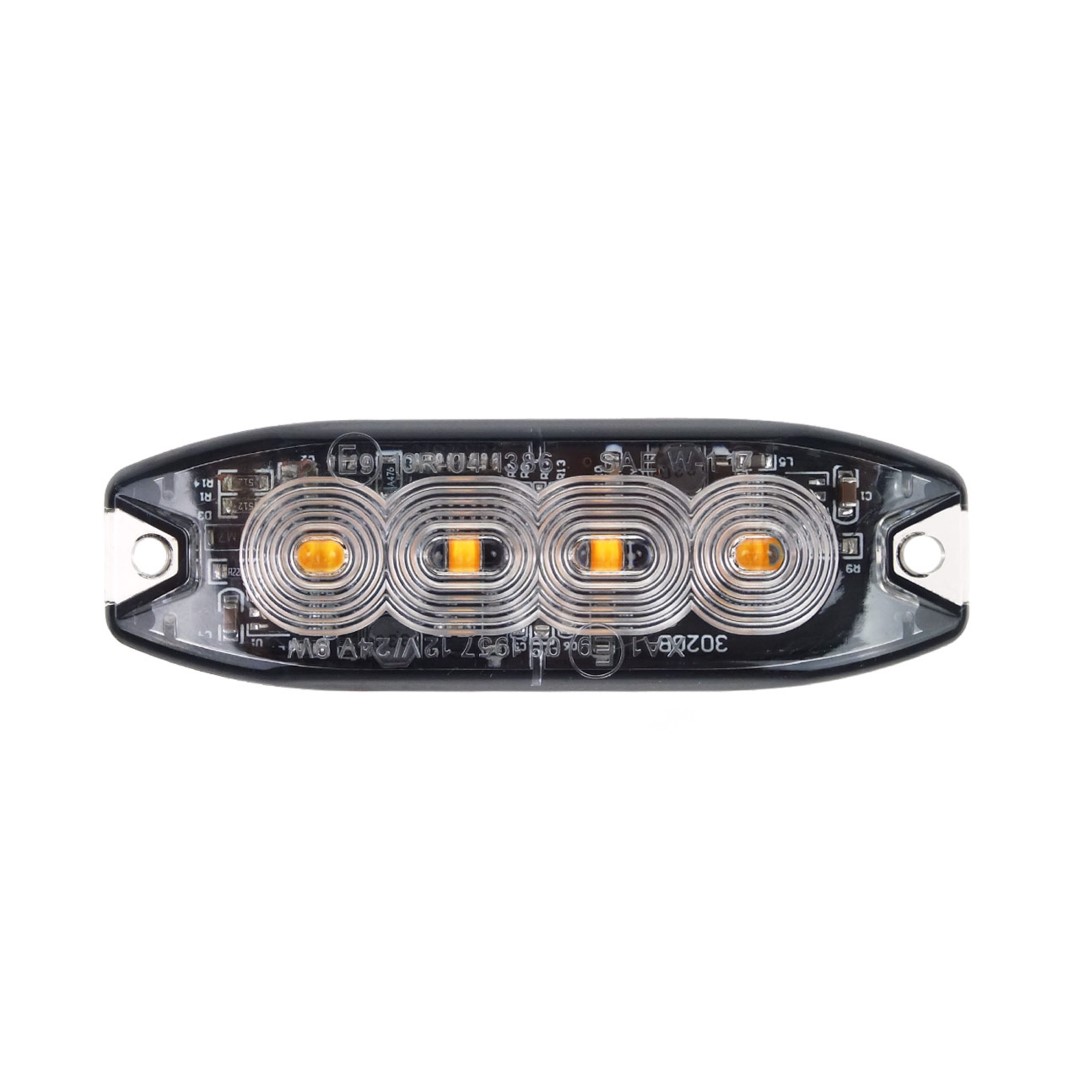 02298/AM ΣΤΡΟΜΠΟ 12/24V 10x3x0,9cm ΠΟΡΤΟΚΑΛΙ 4LED 12W (4x3W) R65 R10 IP68 AMiO - 1 ΤΕΜ.