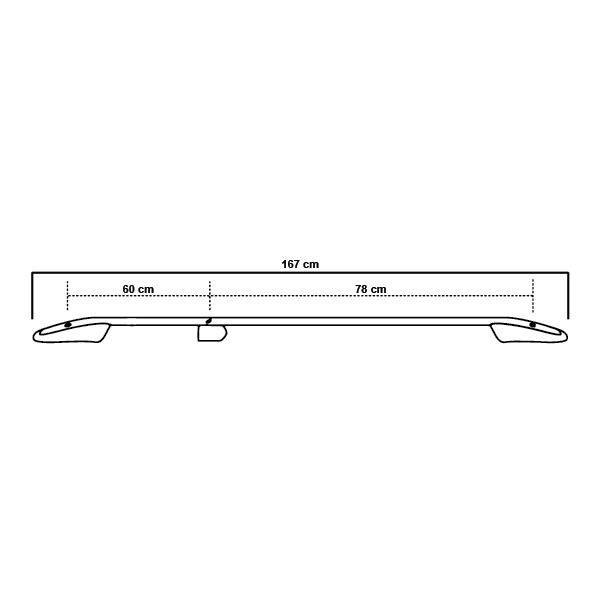 2620930B/OM FORD CONNECT 2002-2014 ΠΑΡΑΛΛΗΛΕΣ ΜΠΑΡΕΣ ΟΡΟΦΗΣ ΑΛΟΥΜΙΝΙΟΥ L1 ΜΑΥΡΕΣ