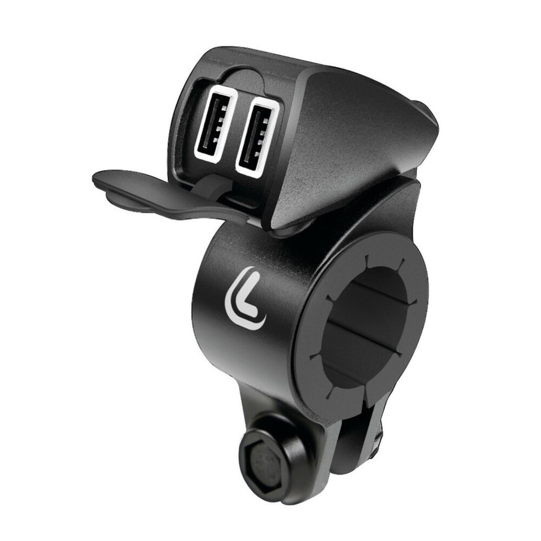 L3882.8/T ΦΟΡΤΙΣΤΗΣ USB ΔΙΠΛΟΣ TREK 12/24V 5400mA ΜΕ ΒΑΣΗ ΣΤΗΡΙΞΗΣ ΤΙΜΟΝΙΟΥ 21-32mm ΚΑΙ ΚΑΛΩΔΙΟ 150cm ΑΔΙΑΒΡΟΧΟΣ