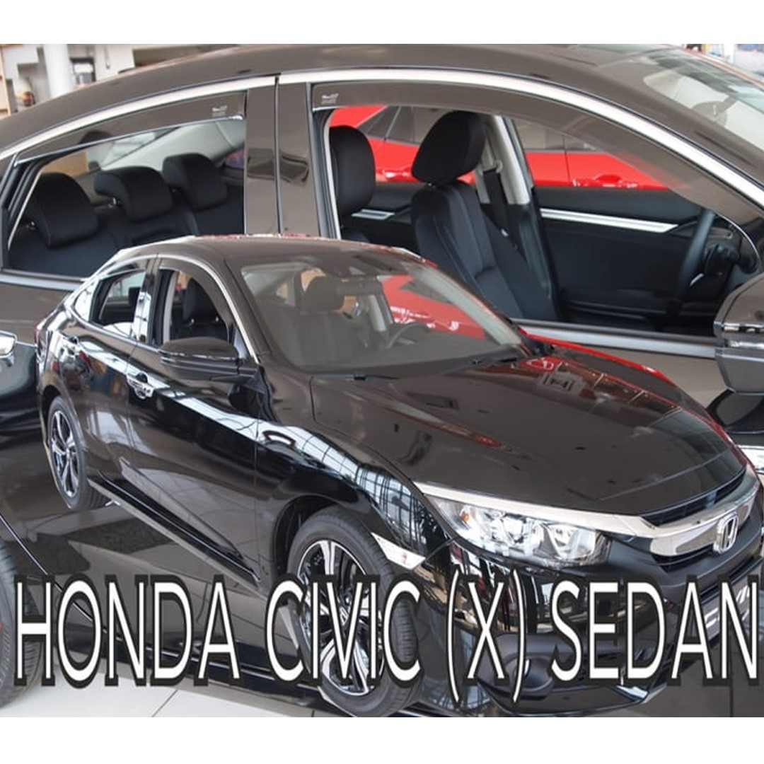 ΑΝΕΜ.SET17182 HONDA CIVIC X GEN 4D 2017+ ΣΕΤ ΑΝΕΜΟΘΡΑΥΣΤΕΣ ΑΥΤΟΚΙΝΗΤΟΥ ΑΠΟ ΕΥΚΑΜΠΤΟ ΦΙΜΕ ΠΛΑΣΤΙΚΟ HEKO - 4 ΤΕΜ.