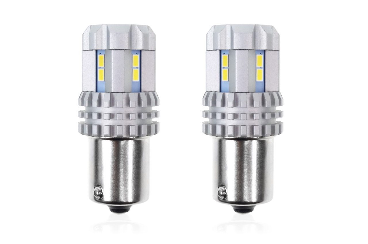 02449/AM P21W BA15s 12/24V 22LED SMD ULTRABRIGHT CANBUS ΛΕΥΚΟ 2ΤΕΜ.