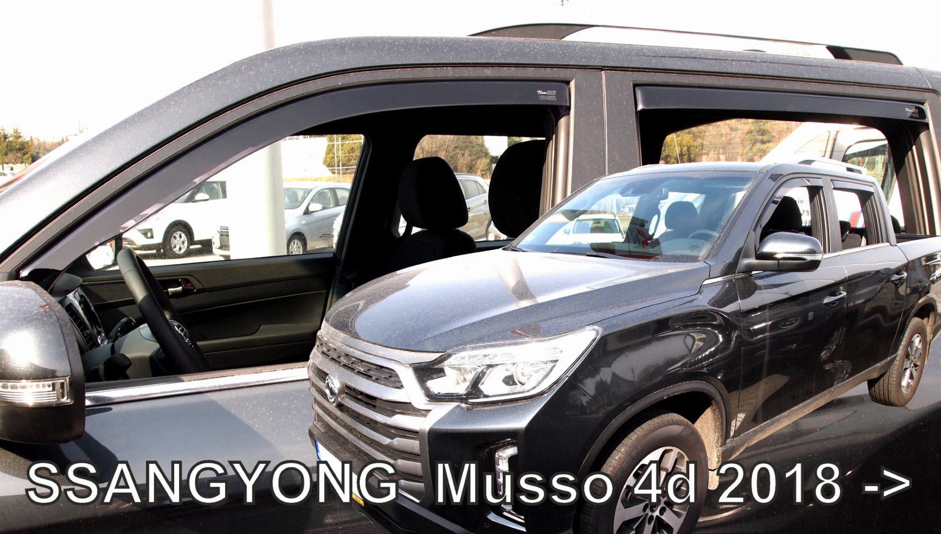 ΑΝΕΜ.SET28921 SSANGYONG MUSSO 4D 2018+ ΣΕΤ ΑΝΕΜΟΘΡΑΥΣΤΕΣ ΑΥΤΟΚΙΝΗΤΟΥ ΑΠΟ ΕΥΚΑΜΠΤΟ ΦΙΜΕ ΠΛΑΣΤΙΚΟ HEKO - 4 ΤΕΜ.