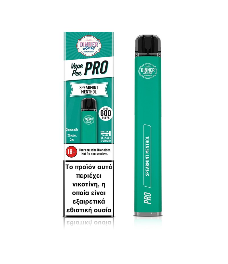 Dinner Lady Vape Pen Pro Spearmint Menthol 2ml 20mg