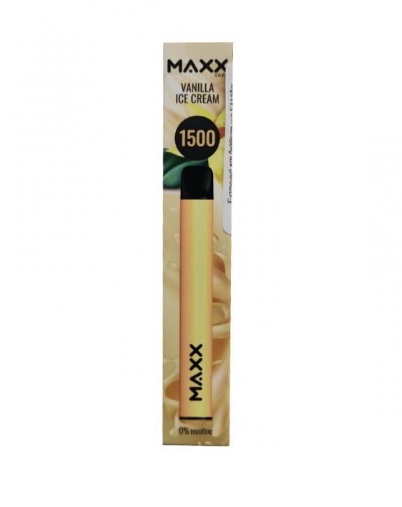 Maxx Vape 1500 Ηλεκτρονικό τσιγάρο μιας χρήσης Vanilla Ice Cream 3.4ml 0mg