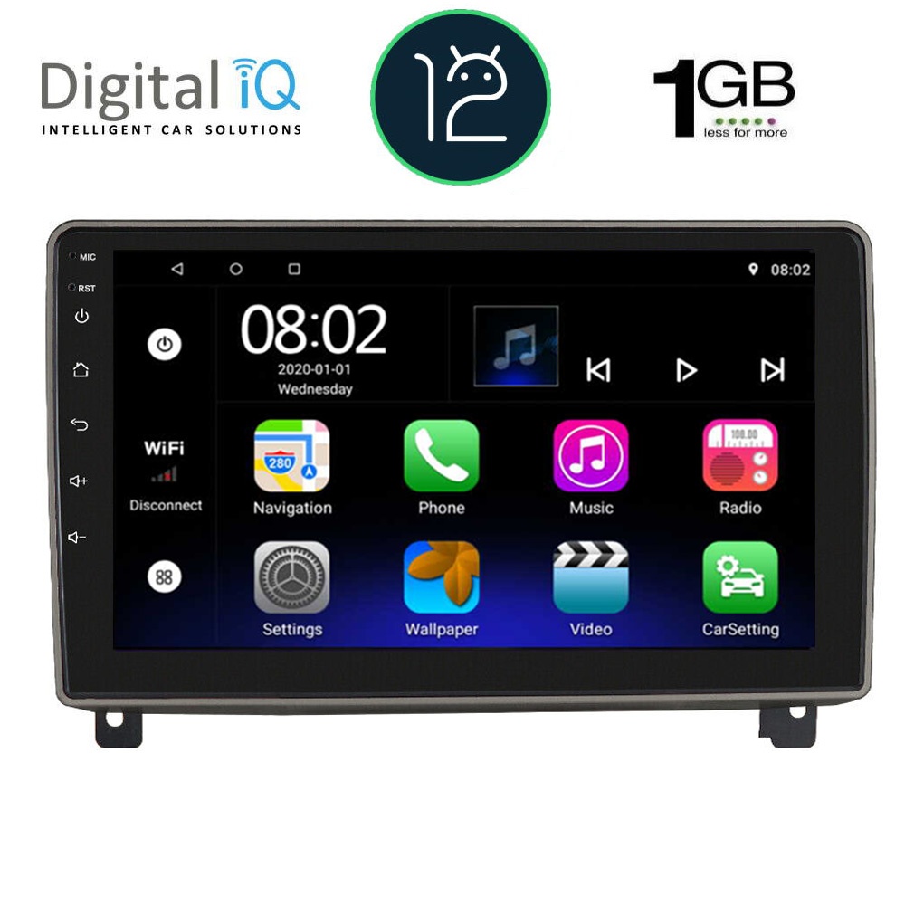 DIGITAL IQ RTB 1517_GPS (9inc) MULTIMEDIA TABLET OEM PEUGEOT 407 mod. 2004-2011