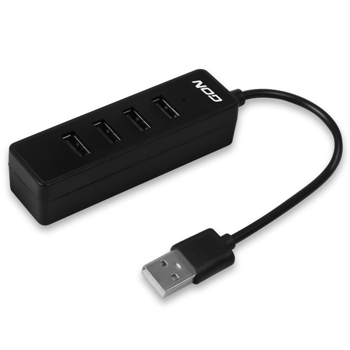 NOD WORK HUB USB 2.0 Hub 4 θυρών σε μαύρο χρώμα