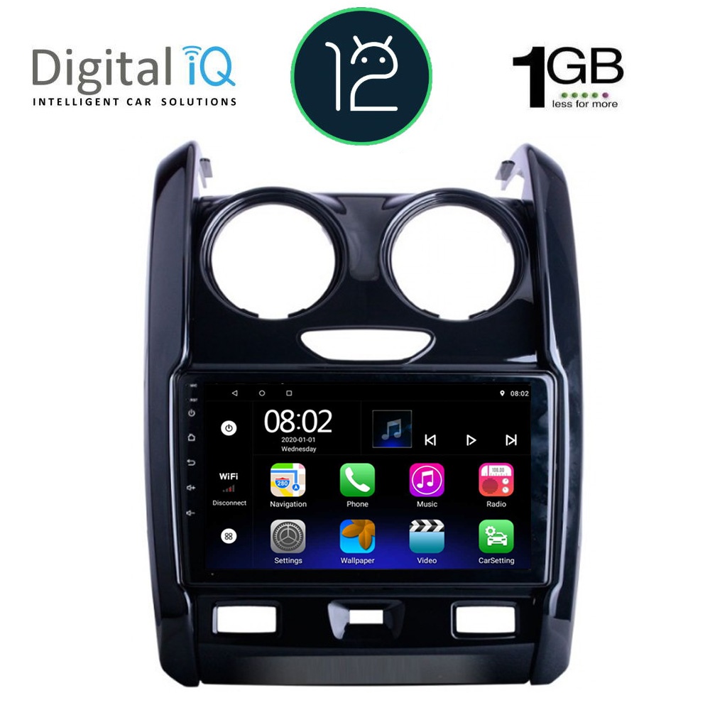 DIGITAL IQ RTA 1103_GPS (9inc) MULTIMEDIA TABLET OEM DACIA DUSTER mod. 2012-2019