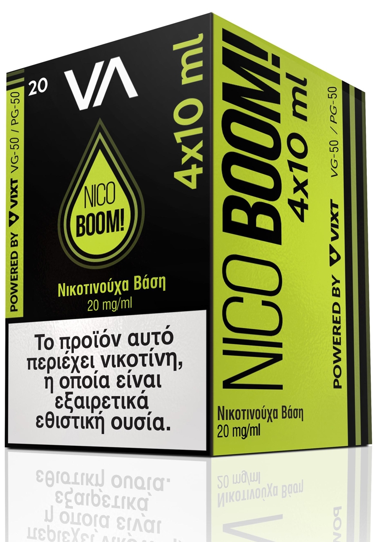 Innovation Nico Boom 20mg 10ml Nicotine Booster 50vg/50pg (4τμχ)