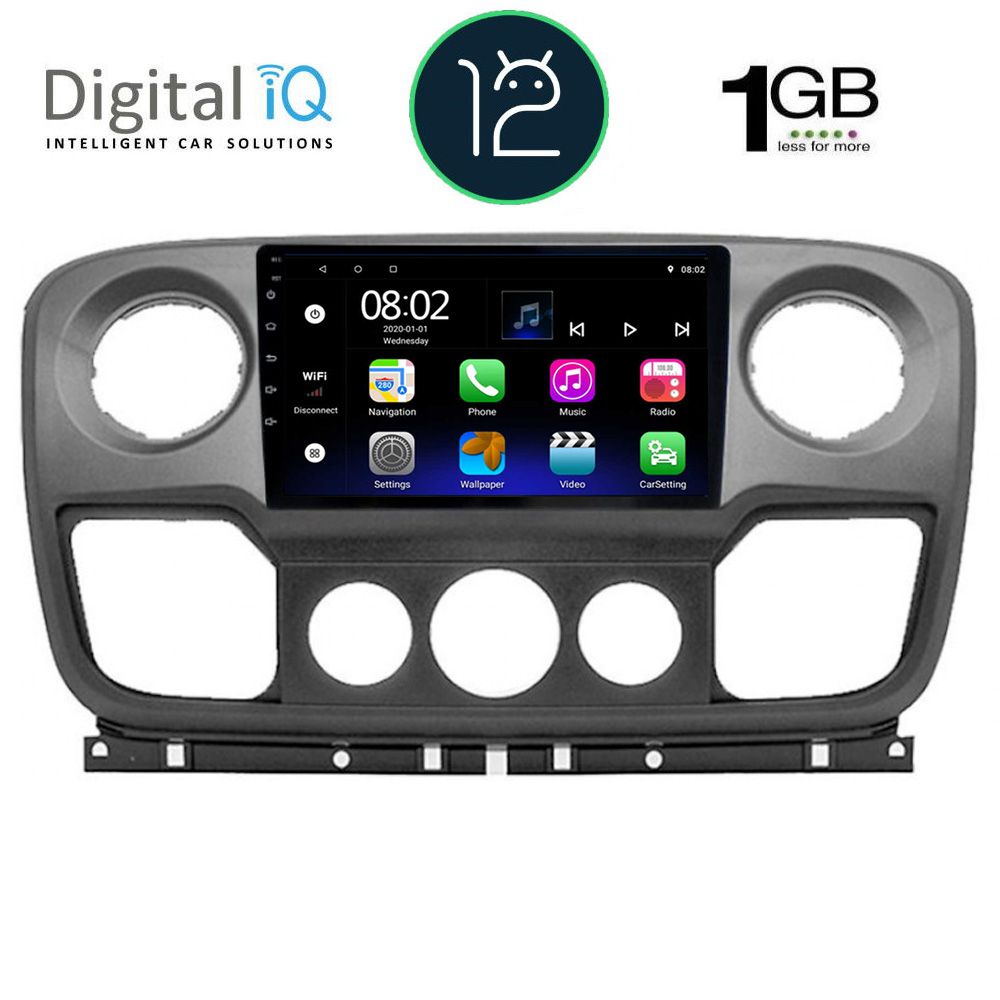 DIGITAL IQ RTA 1463_GPS (10inc) MULTIMEDIA TABLET OEM NISSAN NV400 - OPEL MOVANO - RENAULT MASTER mod. 2010-2020