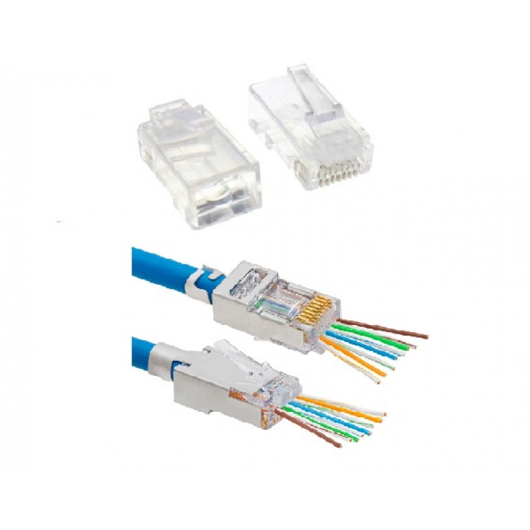 jager RJ45 8P8C CAT6 ΑΝΟΙΧΤΟΥ ΤΥΠΟΥ 100τμχ (TA-1003/6e-OPEN)