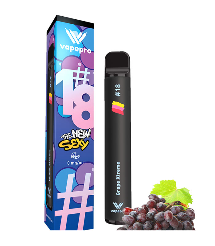 Vapepro #18 Grape Xtreme 2ml 0mg 800 Puffs