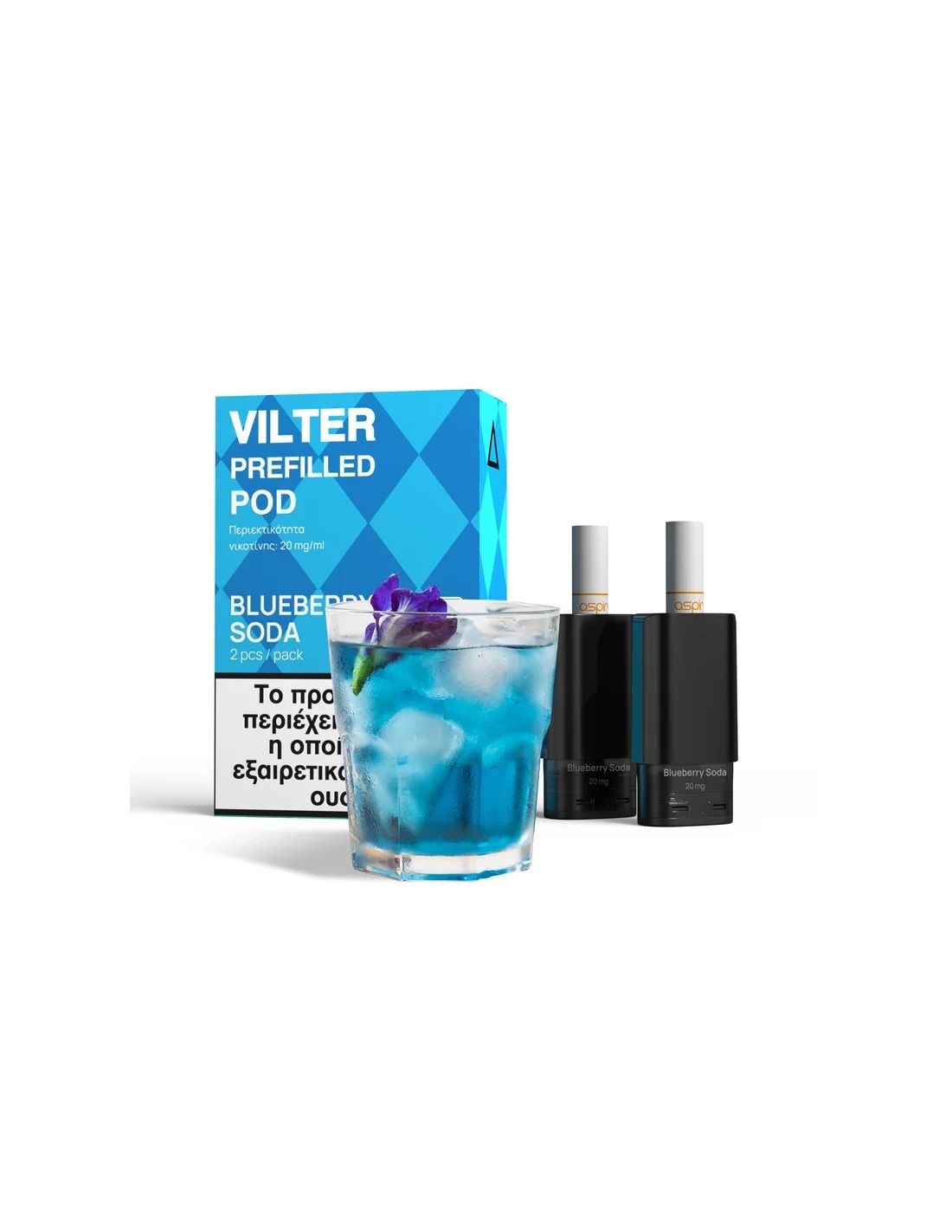 Aspire Vilter Blueberry Soda Prefilled Pod 2x2ml (PACK OF 2)