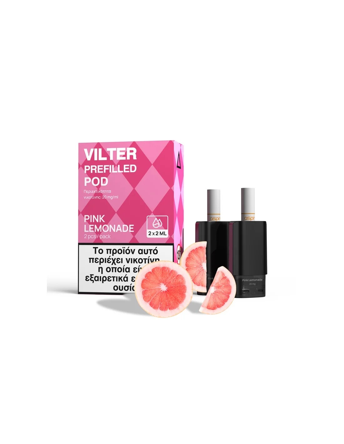 Aspire Vilter Pink Lemonade Prefilled Pod 2x2ml (PACK OF 2)