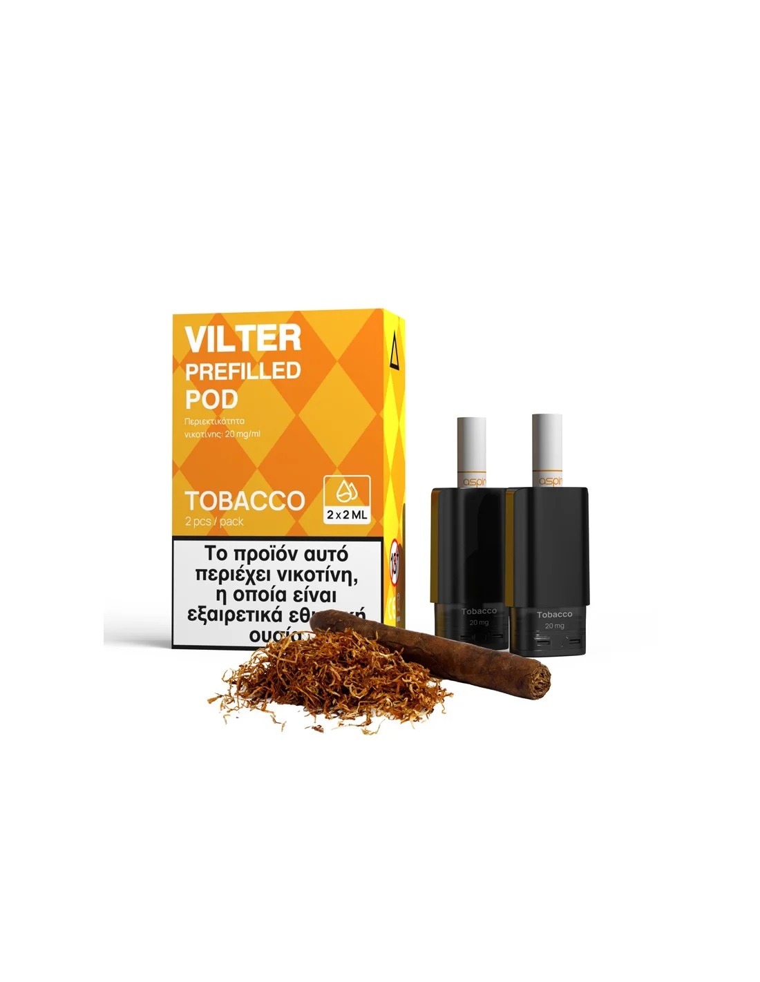 Aspire Vilter Tobacco Prefilled Pod 2x2ml (PACK OF 2)