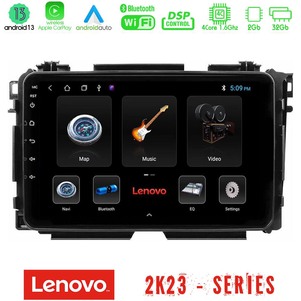 Lenovo car pad Honda hr-v 4core Android 13 2+32gb Navigation Multimedia Tablet 9 u-len-Hd0285