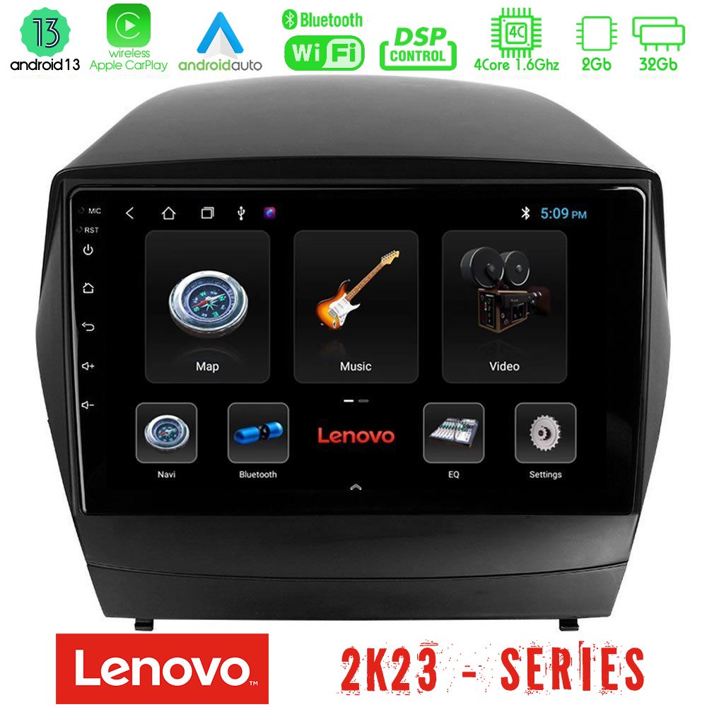 Lenovo car pad Hyundai Ix35 Auto a/c 4core Android 13 2+32gb Navigation Multimedia Tablet 10 u-len-Hy0029